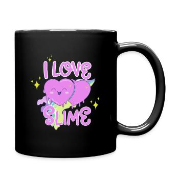 J’adore les filles slime tout-petits de la maternelle - Mug uni - noir - Droite