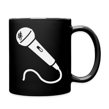 Mikrofon Karaoke Musiker Sänger Mikrophon Singen - Tasse einfarbig - Schwarz - Rechts
