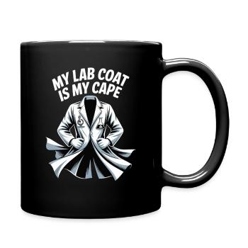  Mein Laborkittel Ist Mein Umhang Wissenschaft - Tasse einfarbig - Schwarz - Rechts