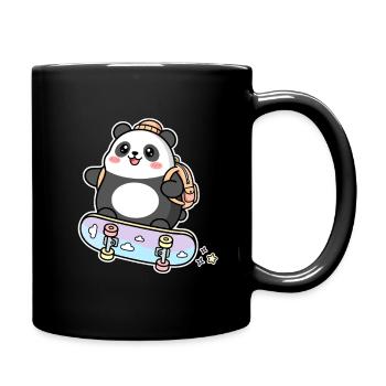 Skating Kawaii Panda Skateboard Ours Mignon - Mug uni - noir - Droite