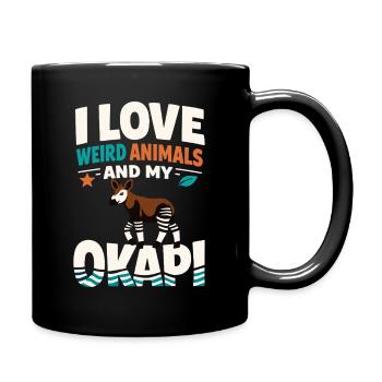 Okapi Lovers Okapi Animal Rare Wildlife Love - Full Colour Mug - black - Right