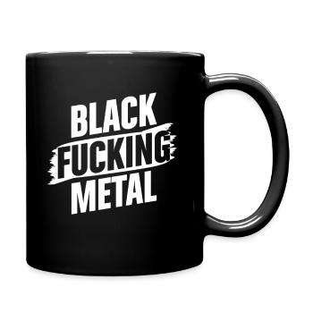 Black Metal Funny Sarcastic Music Typography Art - Tasse einfarbig - Schwarz - Rechts