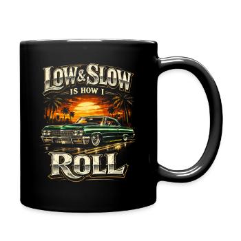 Lowrider Auto Low And Slow - Tasse einfarbig - Schwarz - Rechts