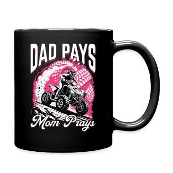 Quad ATV Woman Girl Four Wheeler - Full Colour Mug - black - Right