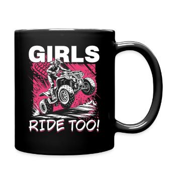 Quad ATV Woman Girl Four Wheeler - Full Colour Mug - black - Right