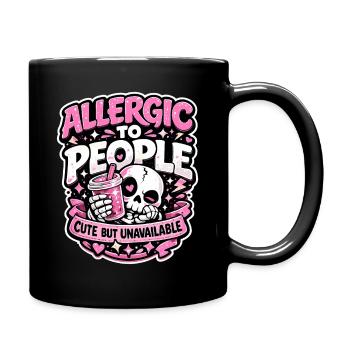 Déclaration douce gotique allergique aux gens - Mug uni - noir - Droite