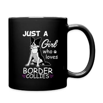 Juste une fille qui adore l’art canin des Border Collies - Mug uni - noir - Droite