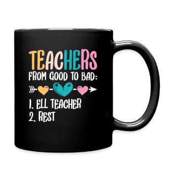 ELL-Lehrer englische Sprache - Tasse einfarbig - Schwarz - Rechts
