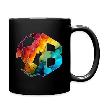 NO. 8 FOOTBALLER NUMBER 8 FOOTBALL 8TH BIRTHDAY - Full Colour Mug - black - Right