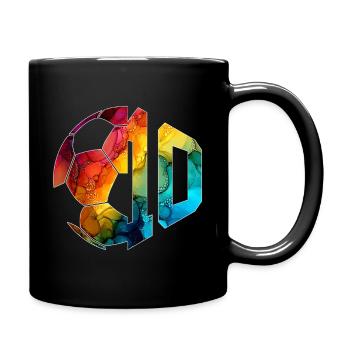 NO. 10 FOOTBALLER NUMBER 10 FOOTBALL 10TH BIRTHDAY - Full Colour Mug - black - Right