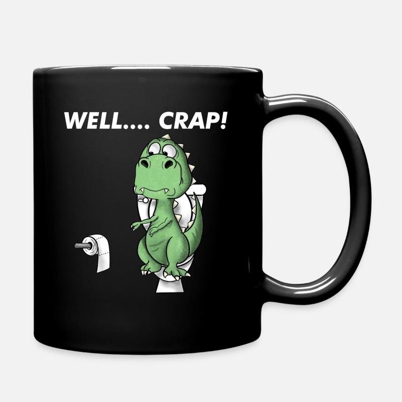 Lustiger T-Rex-Dinosaurier: Na ja, Mist. - Tasse einfarbig - Schwarz