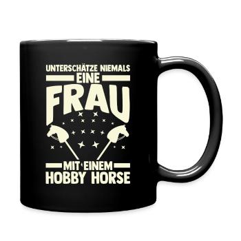 Steckenpferd Hobbyhorse Hobby Horsing - Tasse einfarbig - Schwarz - Rechts