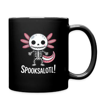 Spooksalot : Squelette à la Plume Rose - Mug uni - noir - Droite