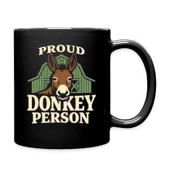 Amant des ânes Âne Animal drôle d’âne - Mug uni - noir - Droite