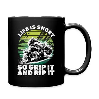 Quad ATV Garçons Hommes Quad Wheeler - Mug uni - noir - Droite