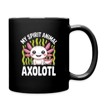 My Spirit Animal Axolotl - Full Colour Mug - black - Right