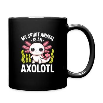 My Spirit Axolotl - Full Colour Mug - black - Right