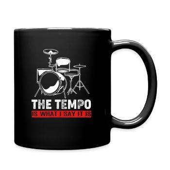 Batteur Baguettes de batterie - Mug uni - noir - Droite
