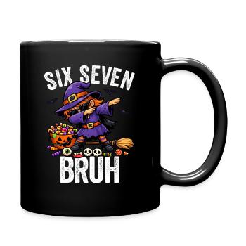 Dabbing Witch Six Seven Bruh 6 7 Halloween 67 Bruh - Tasse einfarbig - Schwarz - Rechts