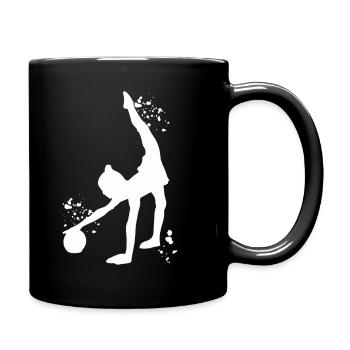 Gymnaste avec balle en gymnastique rythmique - Mug uni - noir - Droite