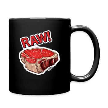 Steak Cartoon  - Full Colour Mug - black - Right