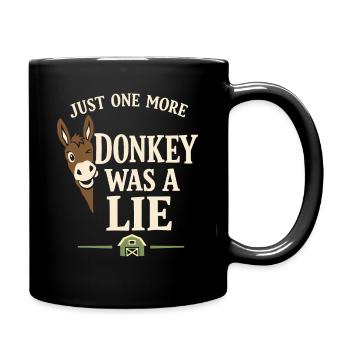 Esel-liebhaber Esel Lustiger Esel Bauernhoftier - Tasse einfarbig - Schwarz - Rechts