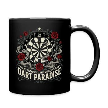 Darts Paradise, Gift Idea Shirt, Hoodie, Mug - Full Colour Mug - black - Right