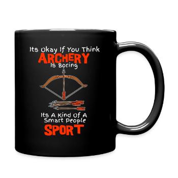 Archery Sport: Intelligent Hobby Archery - Full Colour Mug - black - Right