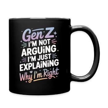 Gen Z Law: Explaining with humor - Full Colour Mug - black - Right