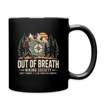 Société de randonnée essoufflée - Mug uni - noir - Droite