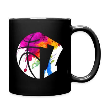 NR. 7 BASKETBALL NUMMER 7 BASKETBALL 7. GEBURTSTAG - Tasse einfarbig - Schwarz - Rechts