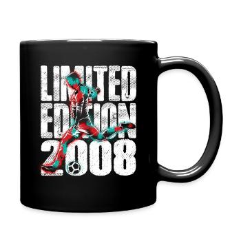 Fußball 2008 Geburtstag Limited Edition - Tasse einfarbig - Schwarz - Rechts