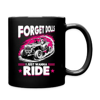 UTV Off Road Girl Woman 4 Wheeler Side by side - Tasse einfarbig - Schwarz - Rechts