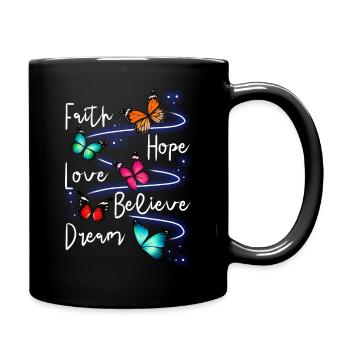 Jardin inspirant des papillons monarques - Mug uni - noir - Droite