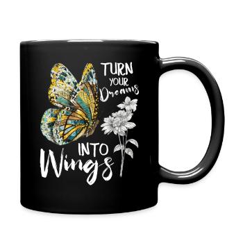 Jardin inspirant des papillons monarques - Mug uni - noir - Droite