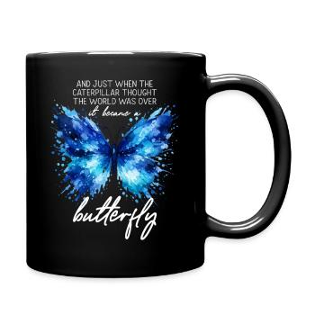 Jardin inspirant des papillons monarques - Mug uni - noir - Droite