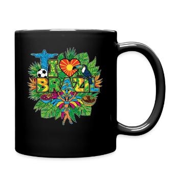 J’adore les vacances au Brésil - Mug uni - noir - Droite