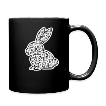 Heavy Metal Osterhase Rocker Ostern Hardcore Hase - Tasse einfarbig - Schwarz - Rechts