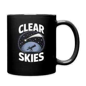 Clear Skies Telescope Stargazer - Full Colour Mug - black - Right