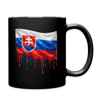Flag Slovakia Splashes of Color - Full Colour Mug - black - Right