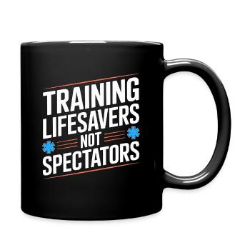 Paramedic Training Lifesavers Emergency Services - Full Colour Mug - black - Right
