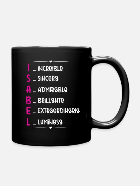 Isabel Name Personalized Gift - Full Colour Mug - black