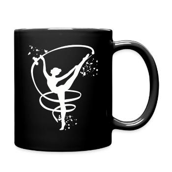 Gymnaste avec fanfare Gymnastique rythmique - Mug uni - noir - Droite