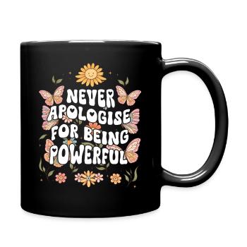 Graphique inspirant de fan papillon - Mug uni - noir - Droite