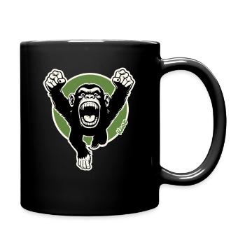 Roaring Chimp Bold Fist Kunst - Tasse einfarbig - Schwarz - Rechts