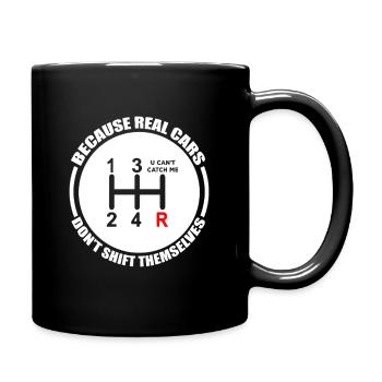 Manual Cars Enthusiast - Manual Gears for Manual - Full Colour Mug - black - Right