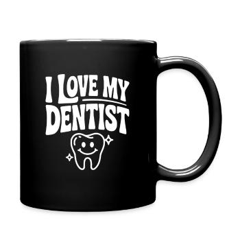 I Love My Dentist - Full Colour Mug - black - Right