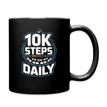 10k Steps Daily - Full Colour Mug - black - Right