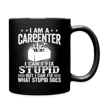 Réparation de menuisier Conception stupide et drôle de menuiserie - Mug uni - noir - Droite