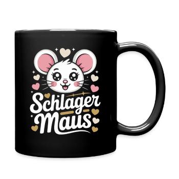 Schlager Maus Party Crew JGA Frauen Schlagermaus - Tasse einfarbig - Schwarz - Rechts